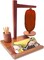 Wooden Yarn Holder with Phone Stand for Crocheting & Knitting,Magnetict Yarn (Brown)